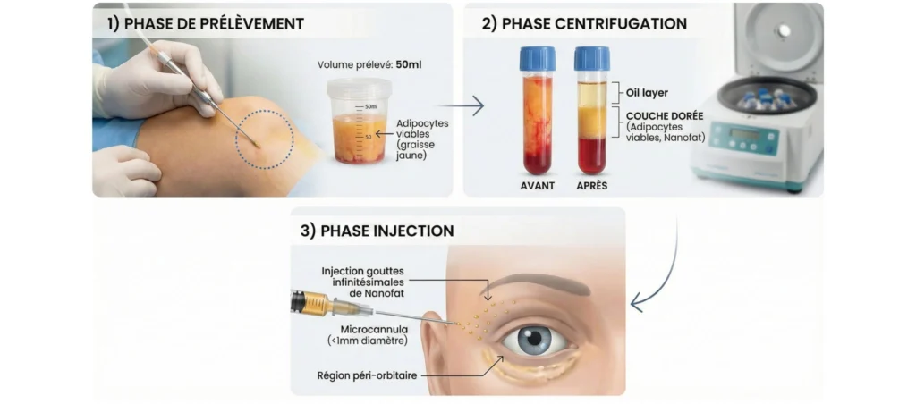 Ozempic Face à Paris : Blépharoplastie d’Addition et Nanolipofilling Régénératif 2026 – Docteur Bernard Hayot technique prelevement nanofat centrifugation lipofilling – Docteur Bernard Hayot