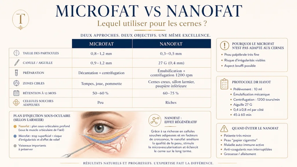 Nanofat ou microfat pour les cernes creux ? Le guide du Dr Hayot (oculoplasticien) – Docteur Bernard Hayot ChatGPT Image Apr 30 2026 Lifting Endoscopique du Sourcil 1 1 – Docteur Bernard Hayot